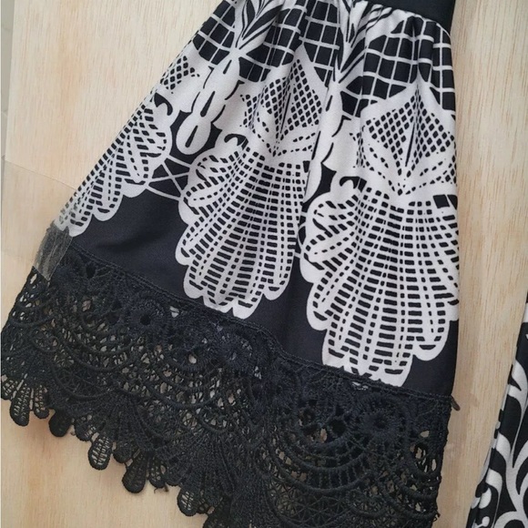 White Mark Dress Polyester Spandex Regal Print Size M - Picture 3 of 7